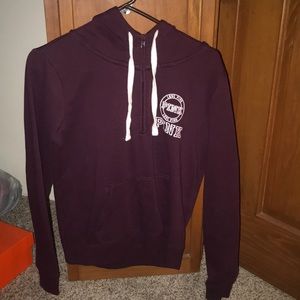 Pink half zip w/ hood